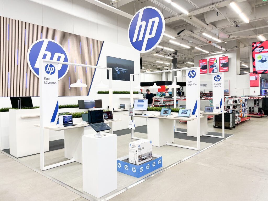 HP:n Verkkoauppa.com osaston kokonaisuus on designinä raikas